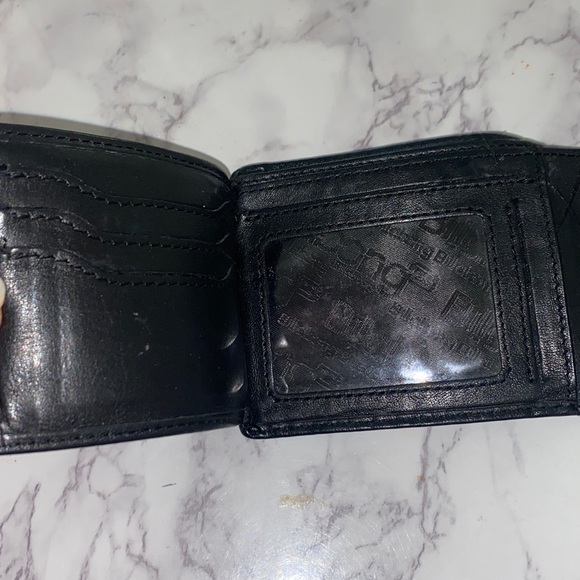 Billabong Black Genuine Leather Card Holder Wallet - Picture 5 of 8